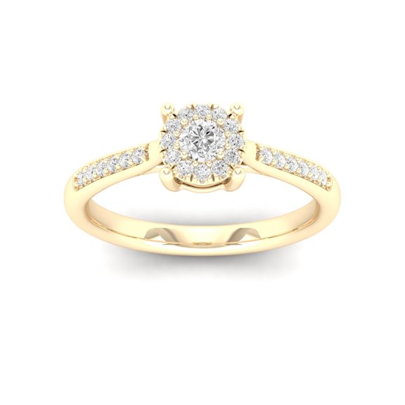 1/5 Cts. Pave Studded Shank Cluster Ring