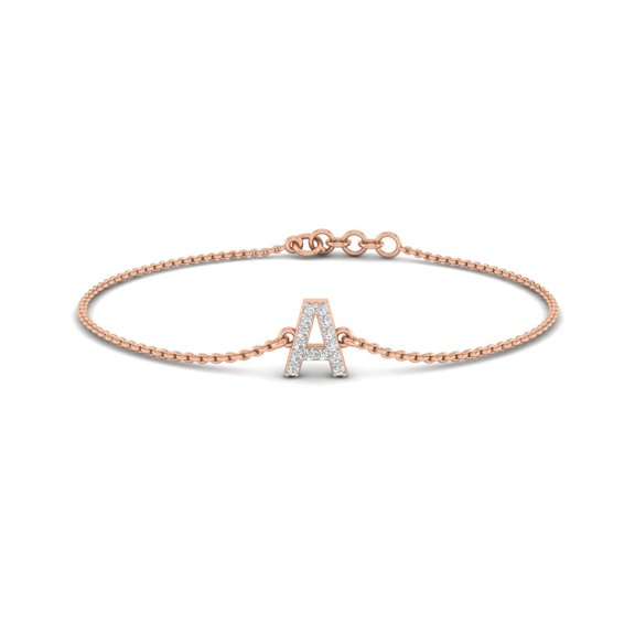 The "A" Diamond Alphabet Bracelet