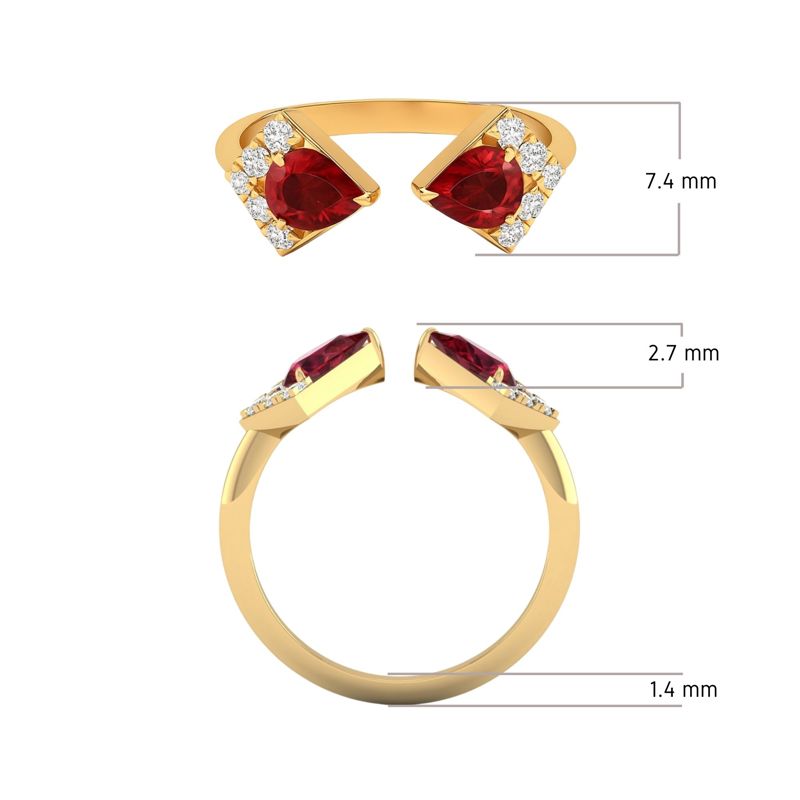 Crimson Prism Ring