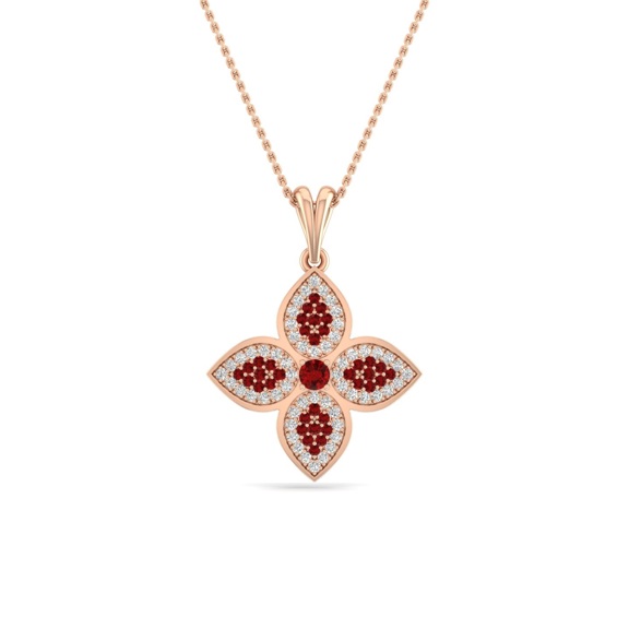 Crimson Bloom Pendant