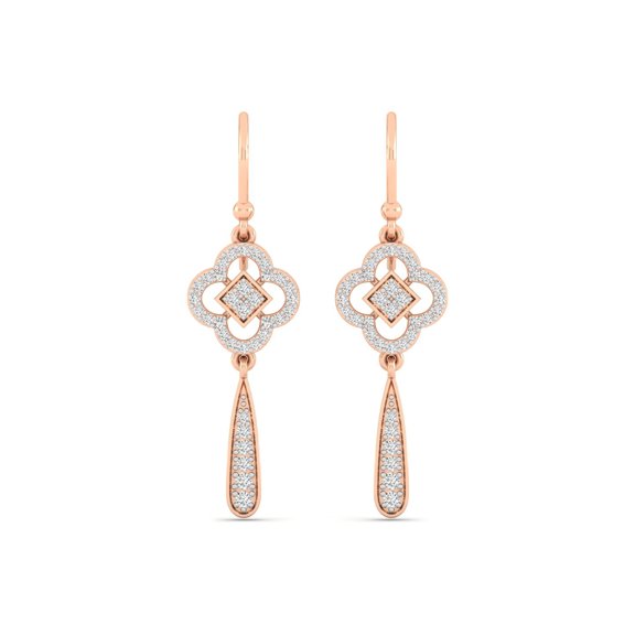 Clover Halo Drop Earrings