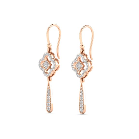 Clover Halo Drop Earrings