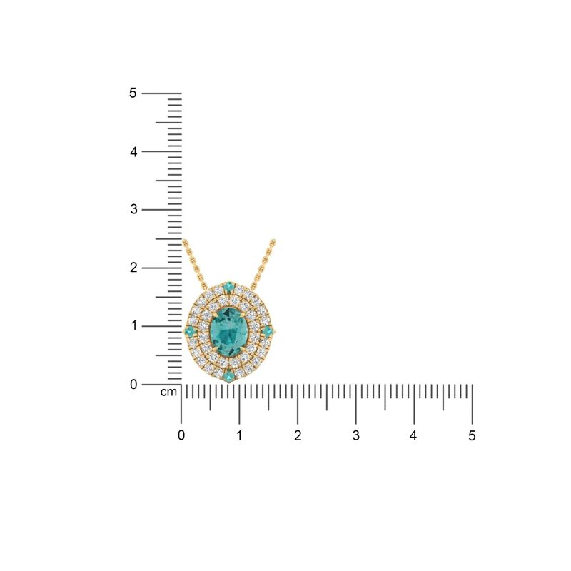 Aurora Oval Halo Pendant