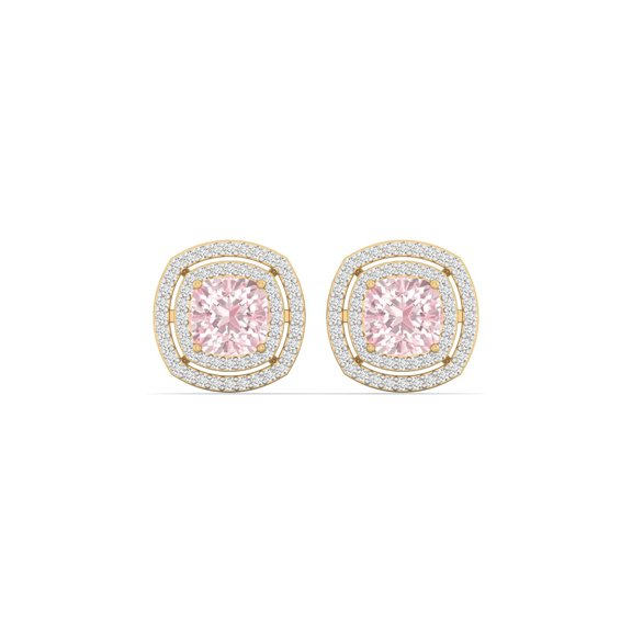 Blush Halo Studs