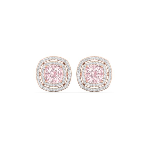 Blush Halo Studs