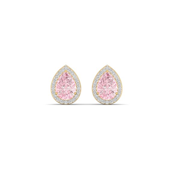 Rose Poire Studs