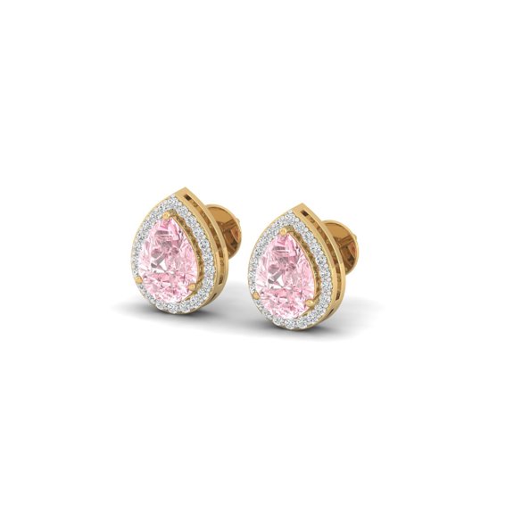 Rose Poire Studs