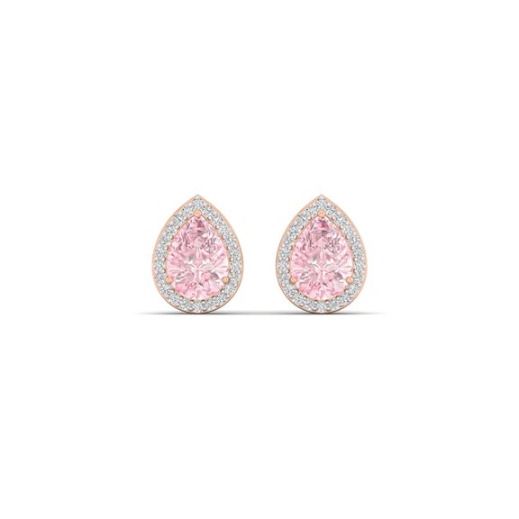 Rose Poire Studs