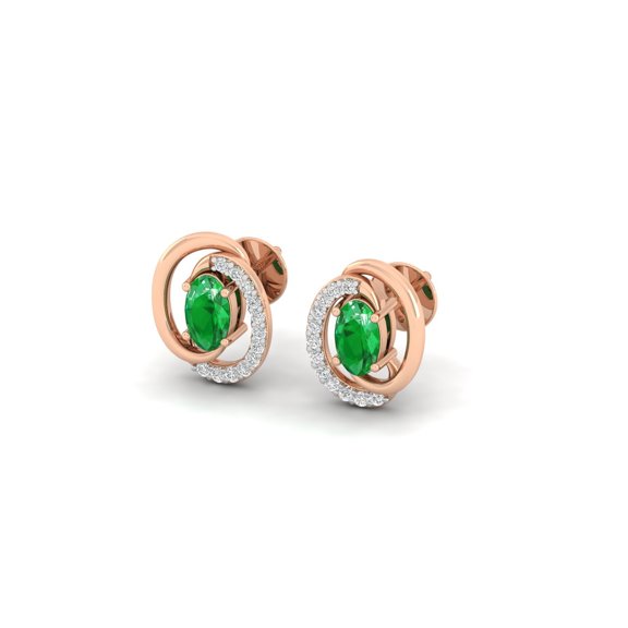 Emerald Orbit Studs