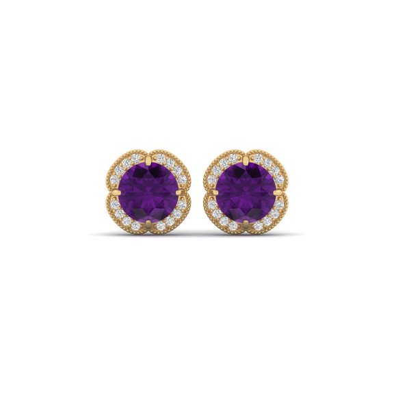 Amethyst Bloom Studs