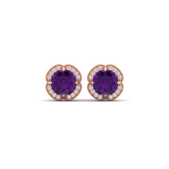Amethyst Bloom Studs