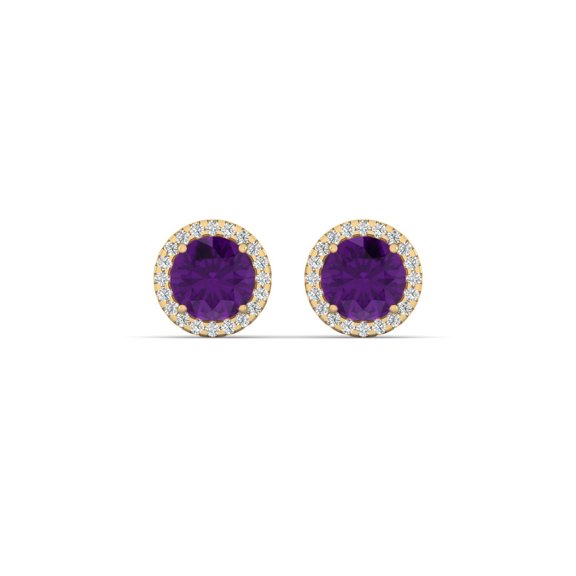 Violet Halo Studs