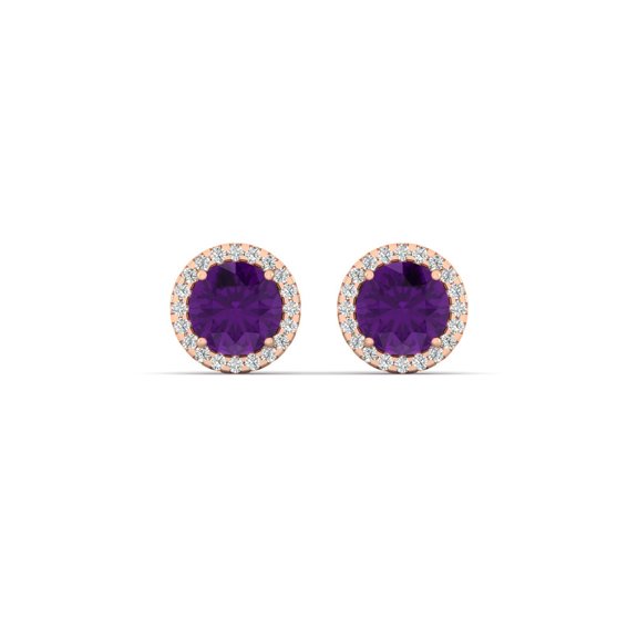 Violet Halo Studs