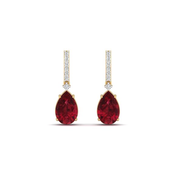 Crimson Drop Earrings