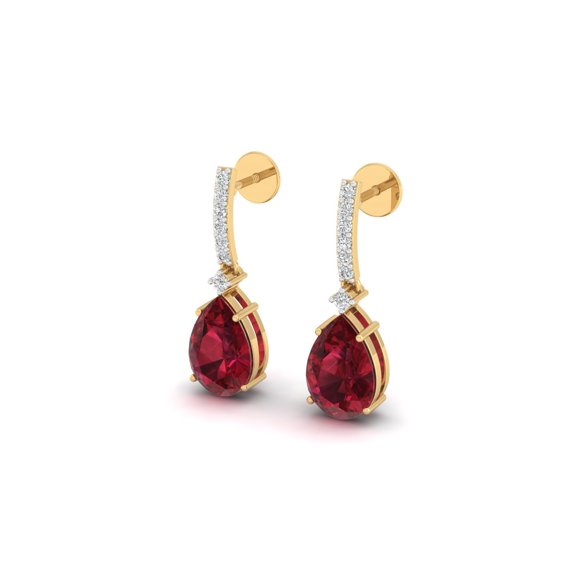 Crimson Drop Earrings