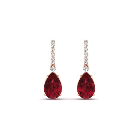 Crimson Drop Earrings