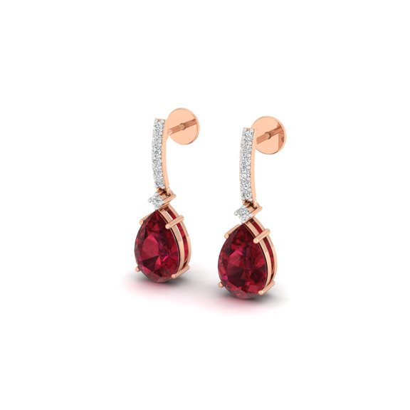Crimson Drop Earrings