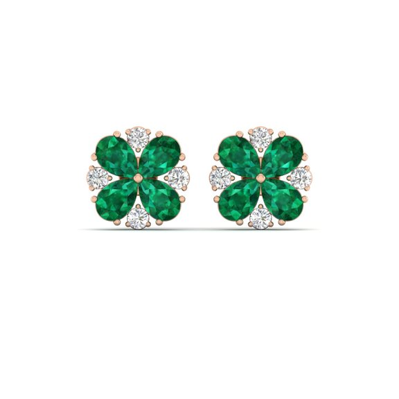 Clover Emeraude Studs