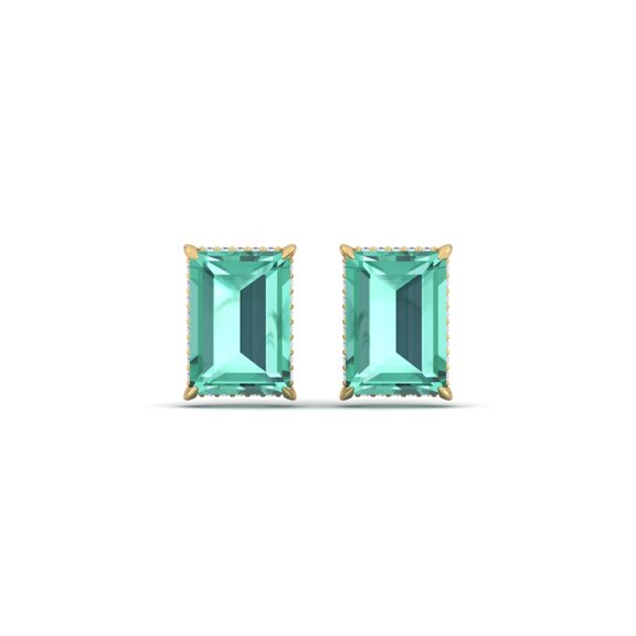 Mint Emerald Studs