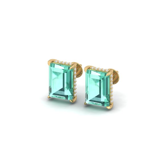 Mint Emerald Studs