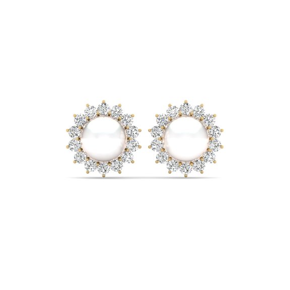 Pearl Halo Studs