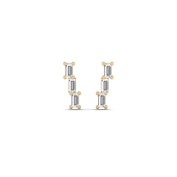 Baguette Line Studs