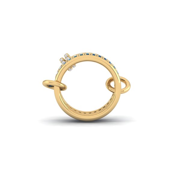 Sapphire Link Ring