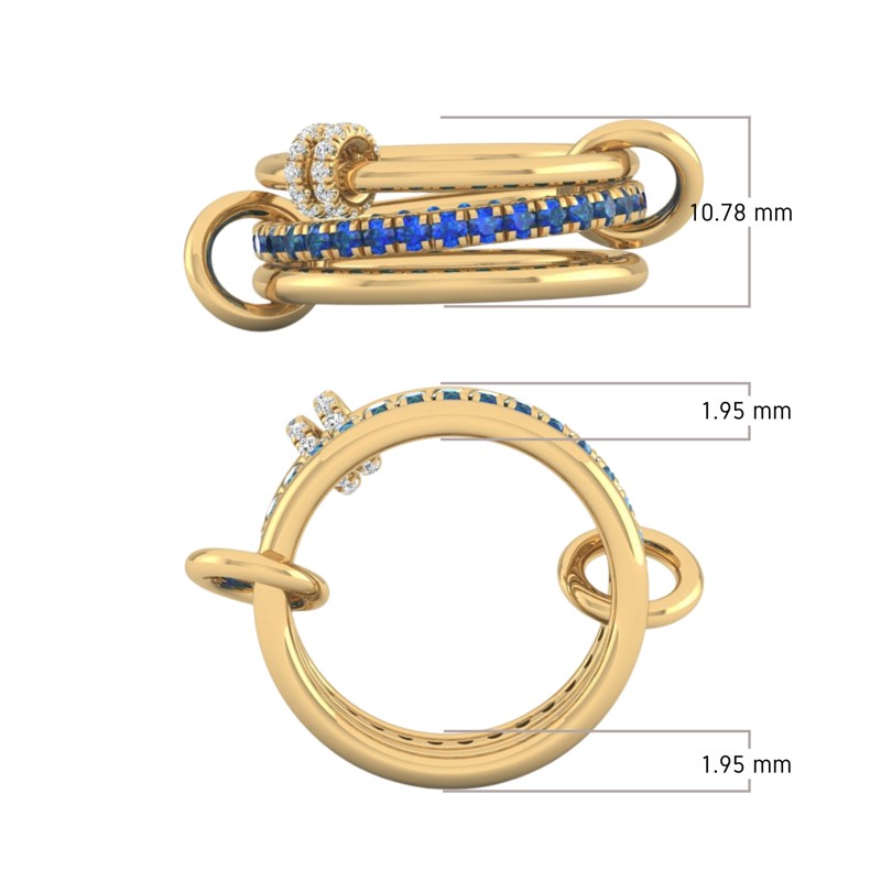 Sapphire Link Ring