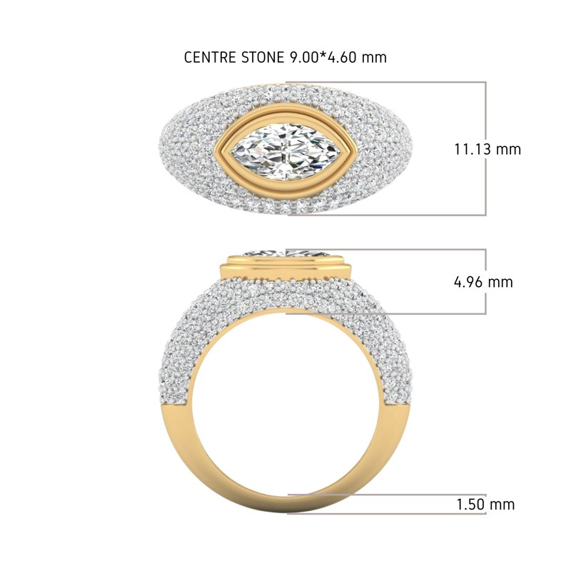 Marquise Pave Ring