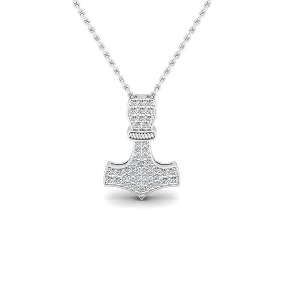 Mjolnir Diamond Hammer Pendant