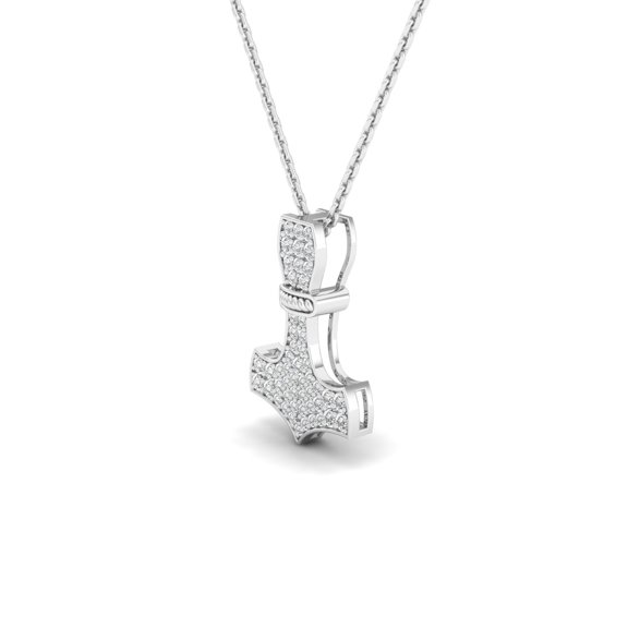Mjolnir Diamond Hammer Pendant
