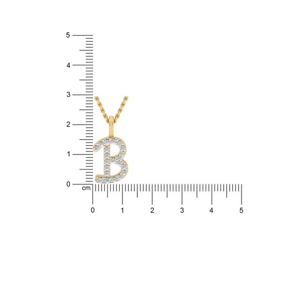 Luxe "B" Diamond Initial Pendant