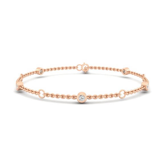 Bezel Trace Diamond Chain Bracelet