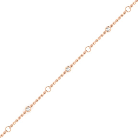 Bezel Trace Diamond Chain Bracelet
