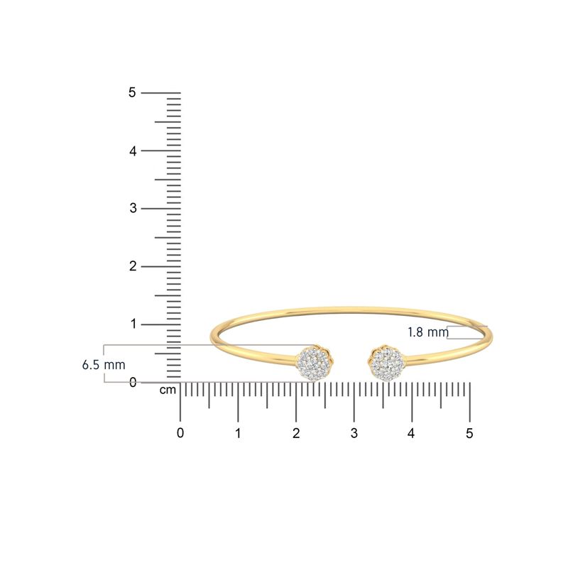 Twin Bloom Diamond Cuff Bracelet