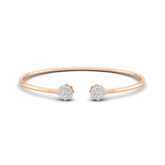 Twin Bloom Diamond Cuff Bracelet