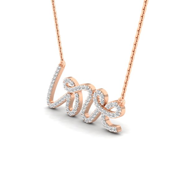 Script Love Necklace