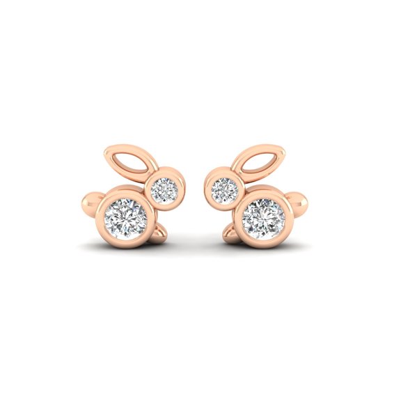 Bunny Beam Diamond Studs