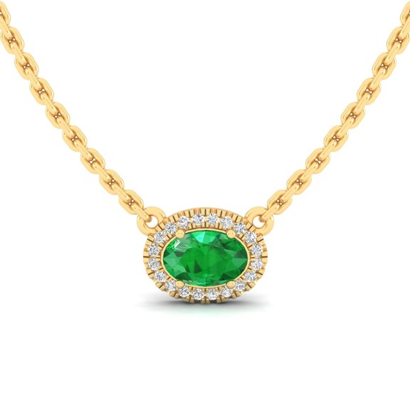 Emerald Halo Pendant
