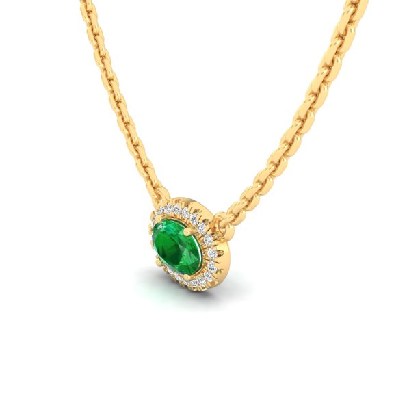 Emerald Halo Pendant