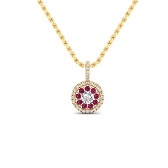 Rouge Rosette Pendant