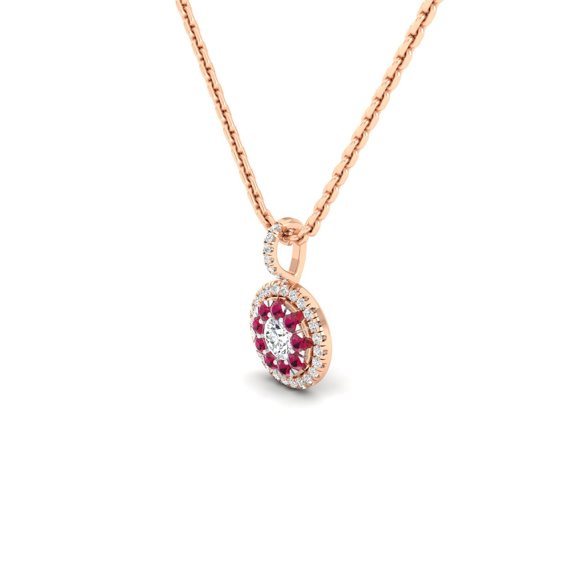 Rouge Rosette Pendant