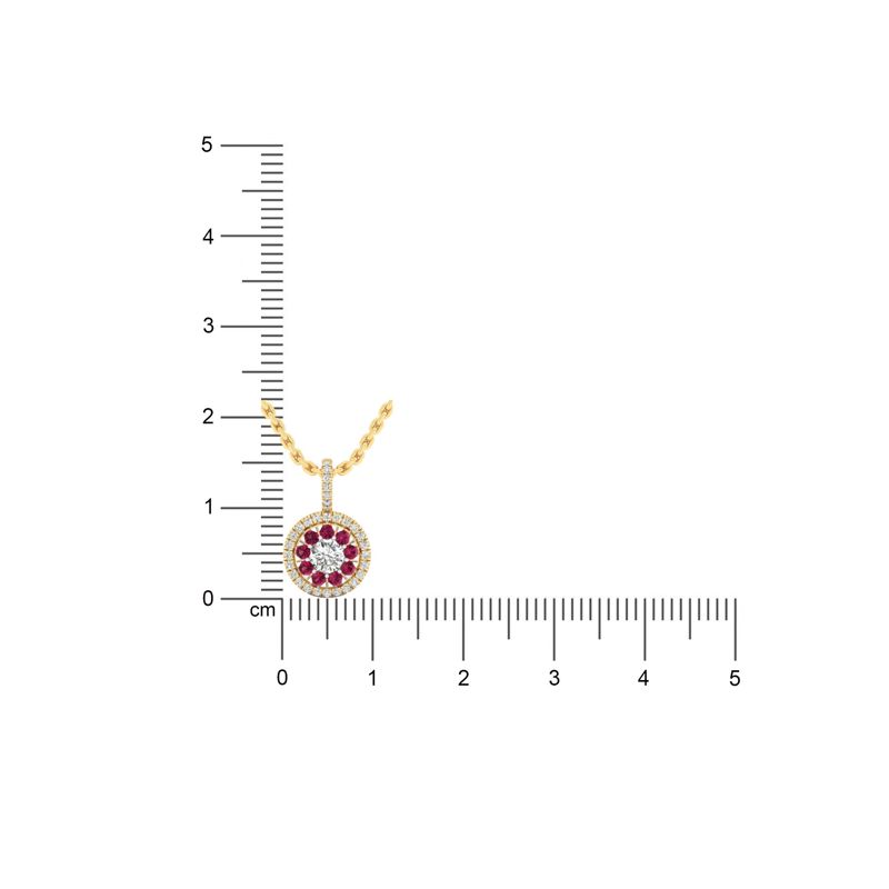 Rouge Rosette Pendant