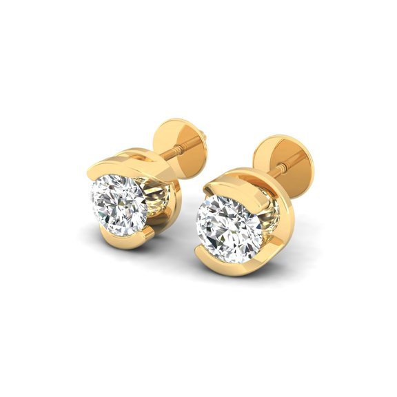 Bezel Diamond Studs
