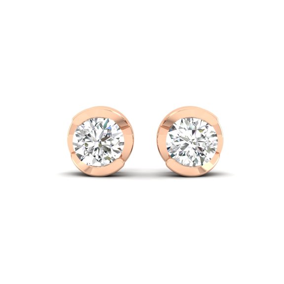 Bezel Diamond Studs