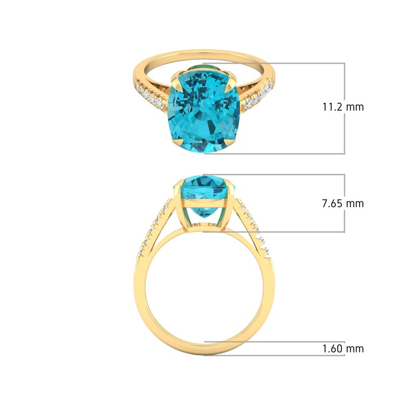 Aqua Marquise Ring