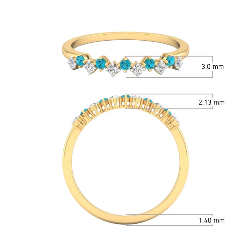 Aqua Tiara Ring