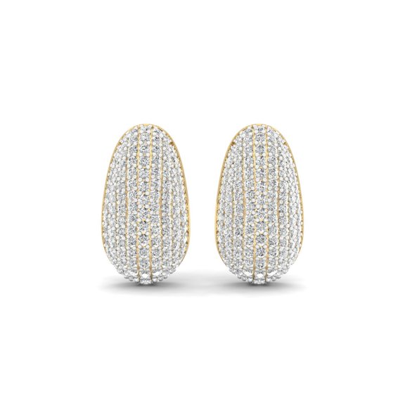 Pave Oval Studs