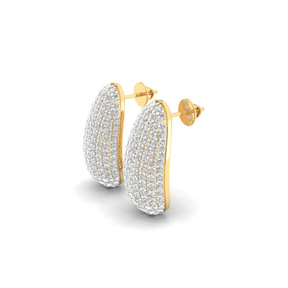 Pave Oval Studs
