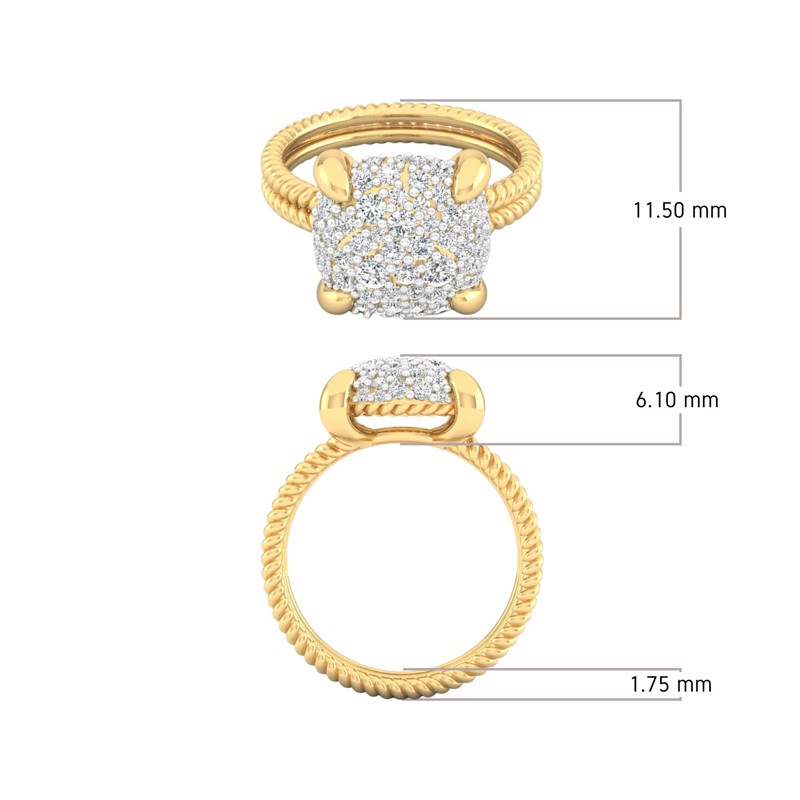 Round Pave Ring